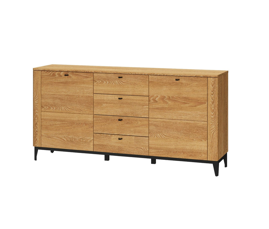 VESKOR Buffet en bois de chêne massif commode moderne meubles nordiques collection Oporto