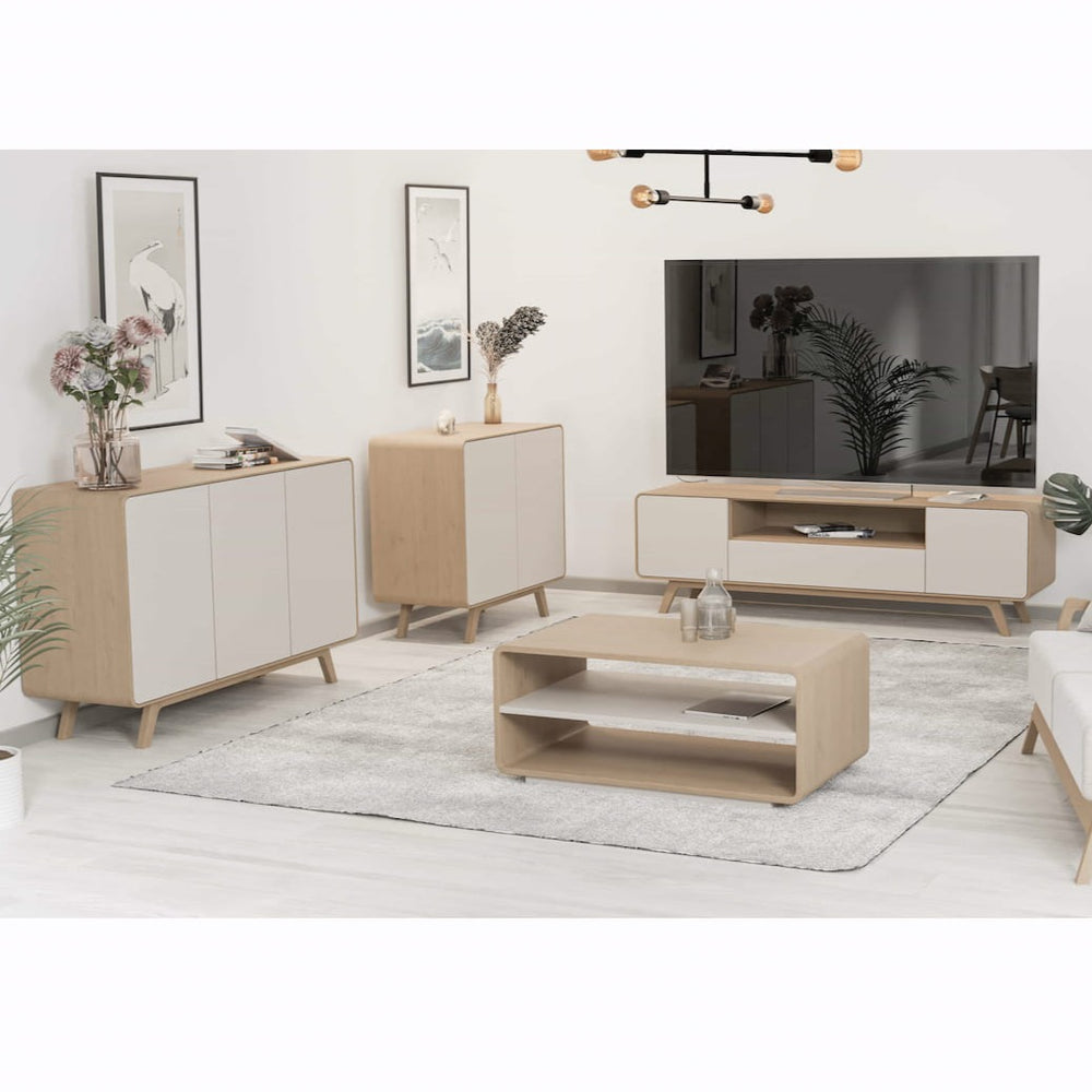 VESKOR Buffet commode bois massif OSLO 2 Mobel.Store