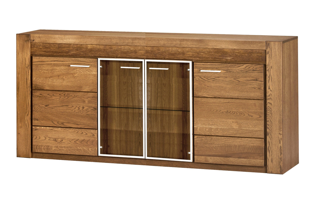 VESKOR Buffet en chêne massif de la collection Velvet. Meubles nordiques au design moderne.