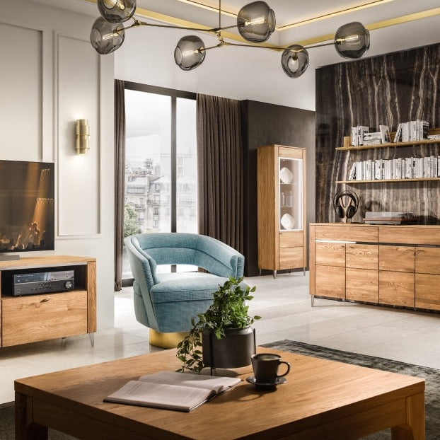 VESKOR Meubles en chêne massif de la collection Latina. Meubles nordiques au design moderne