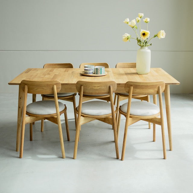 Mobel.Store Chaises de salle à manger en bois massif de chêne durable VESKOR