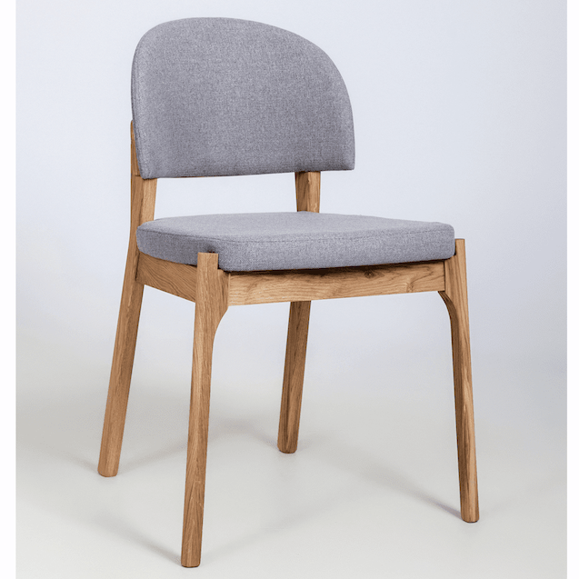 Chaises rembourrées en gris