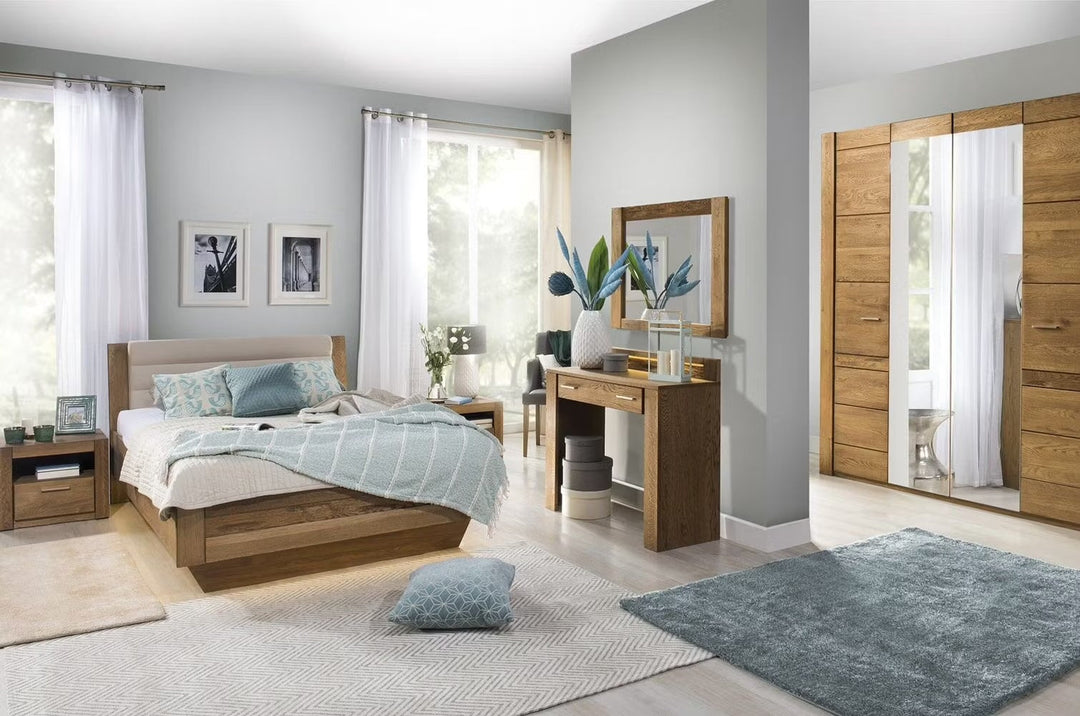 VESKOR Meuble en bois de chêne velouté, chambre à coucher élégante, nordique, scandinave