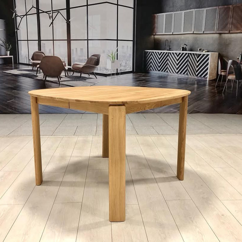 Table de salle à manger ronde à rallonge en chêne massif Victoria | VESKOR