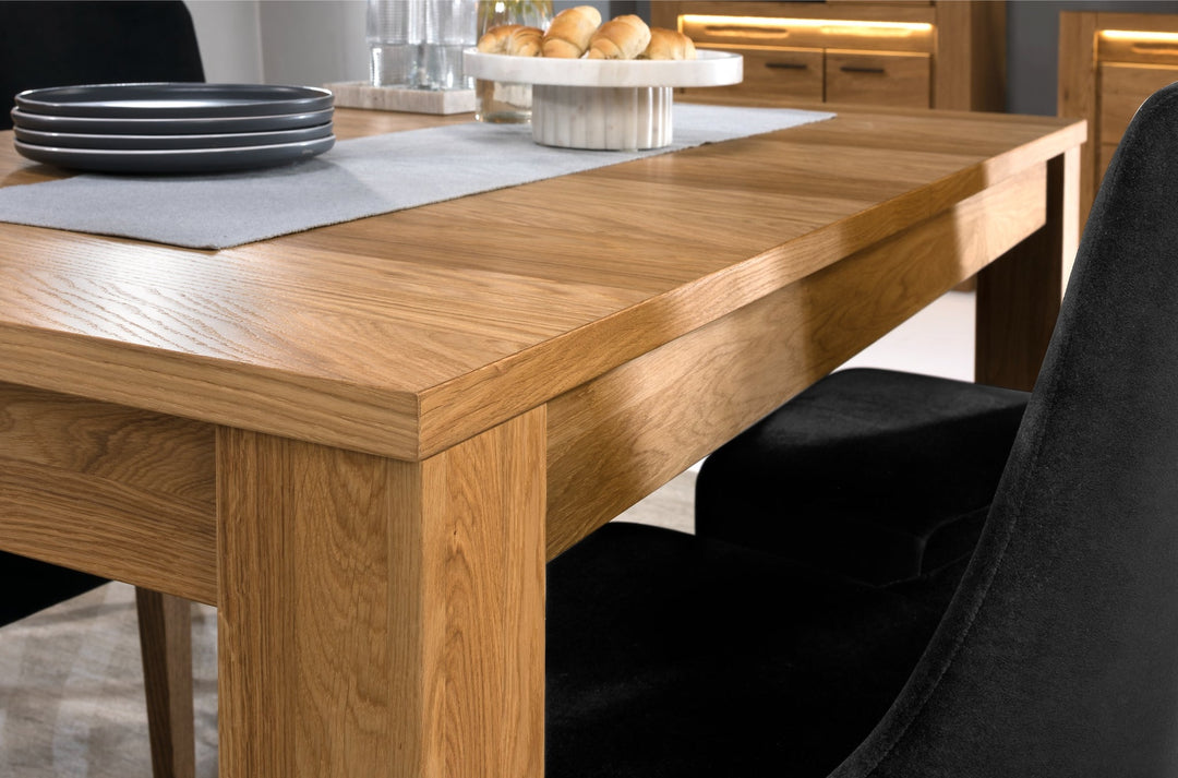 Table de salle à manger à rallonge en chêne miel VELVET 40, 160-250x90x78 cm | VESKOR