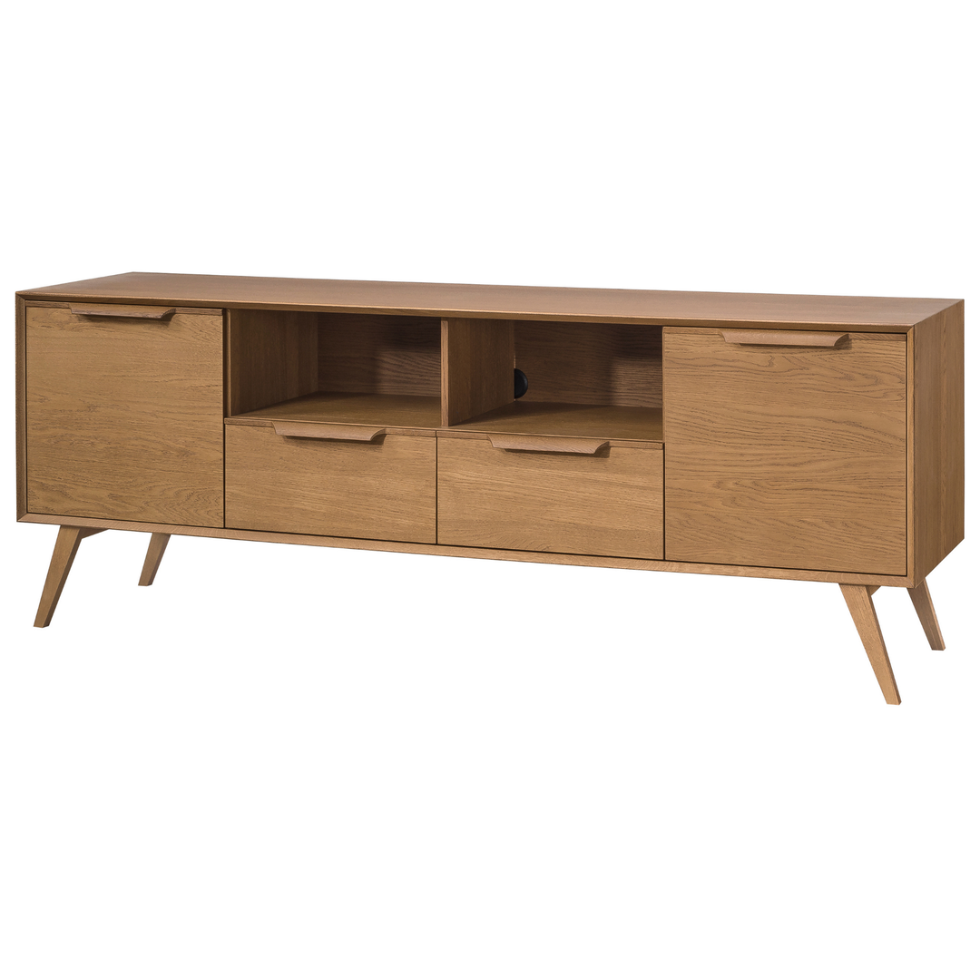 Meuble TV en chêne rustique LEO 25, 206,1x76x49,5 cm | VESKOR