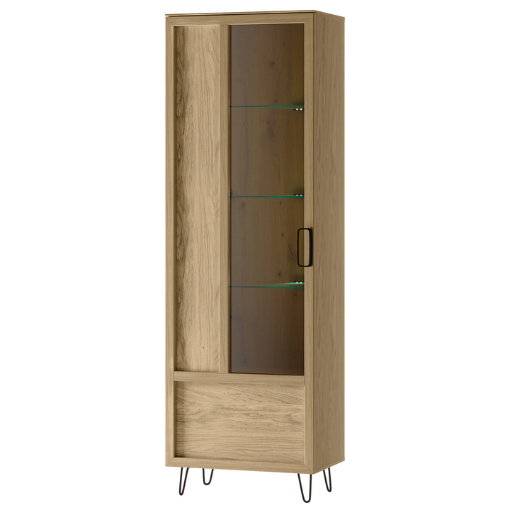 Vitrine en chêne LIMBO 10, 65×42×200 cm | VESKOR