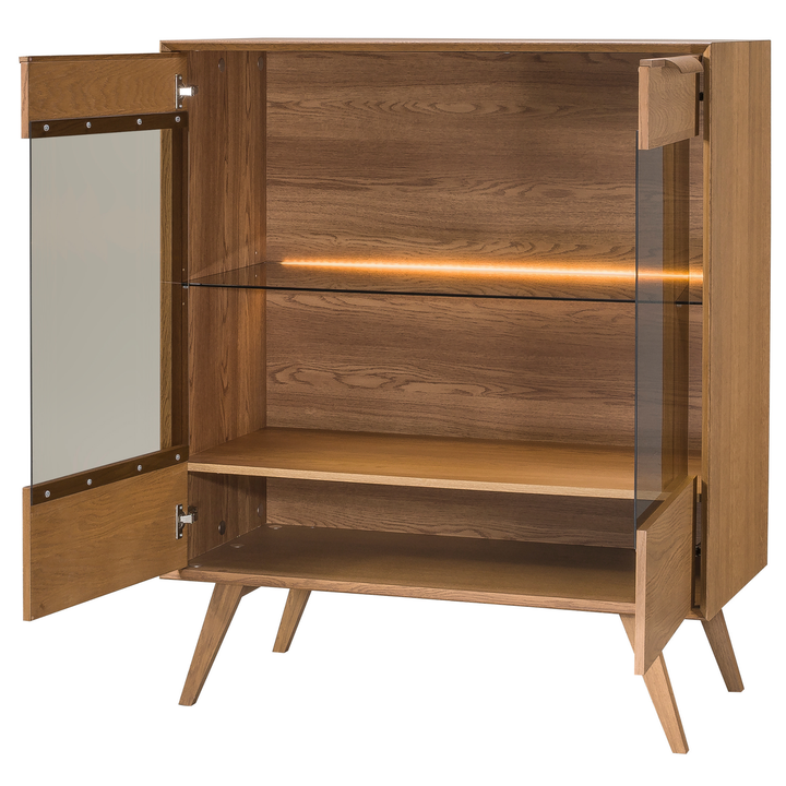 Vitrine en chêne rustique LEO 16, 105×124,6×49,5 cm | VESKOR