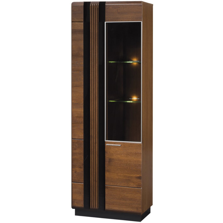 Vitrine en chêne PORTI 10, 66x198x42 cm | VESKOR