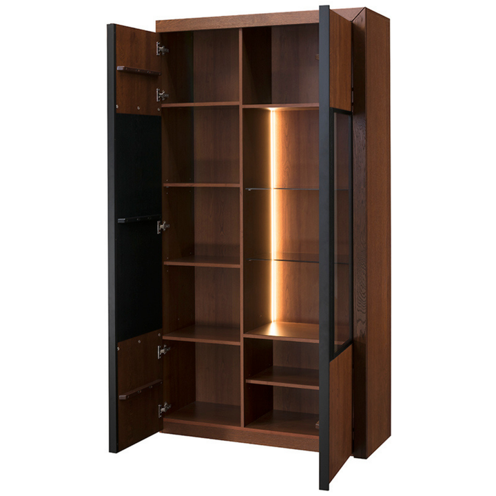 Vitrine en chêne PARIS 12, 42x202x106 cm | VESKOR