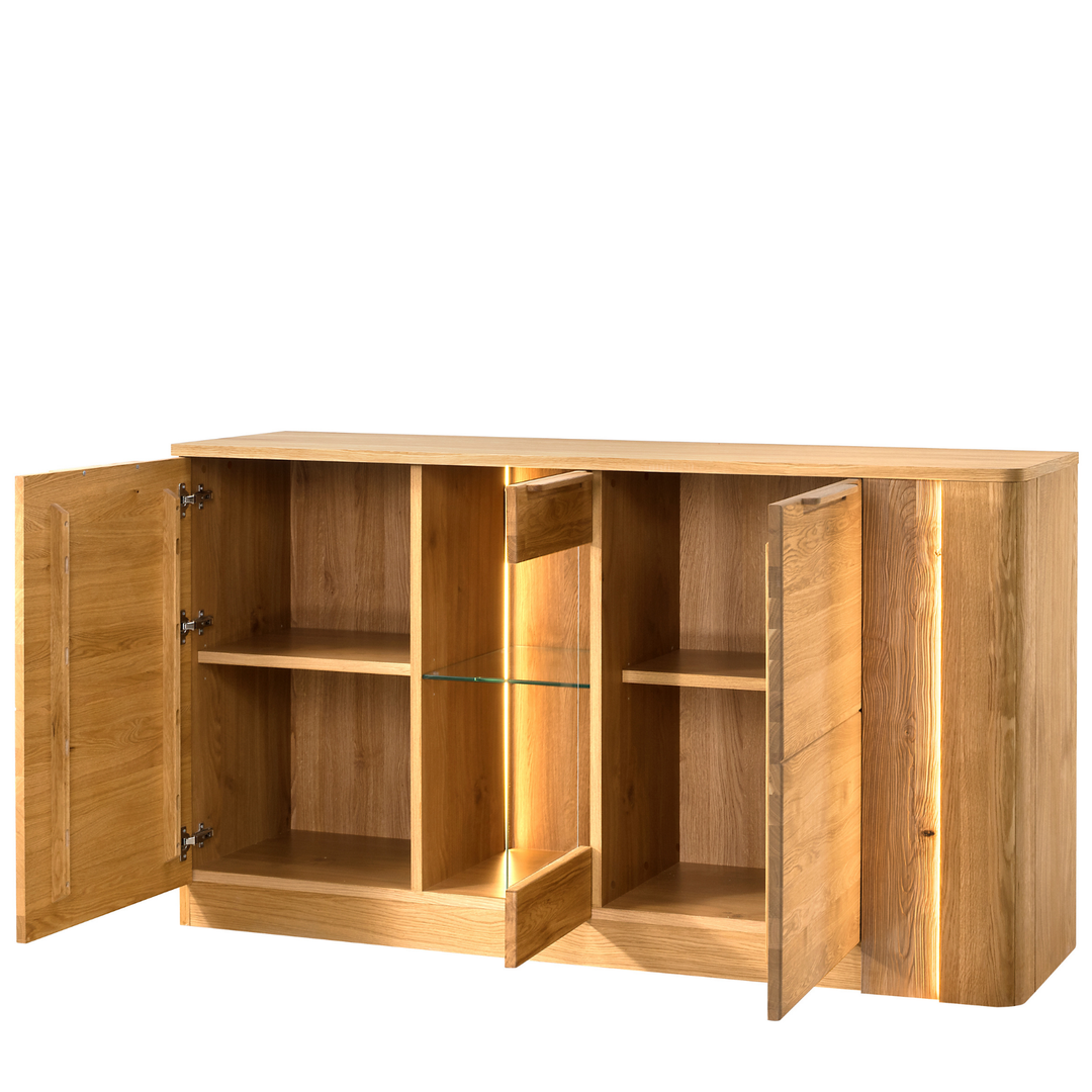 Commode en chêne miel LONDON 45, 165×92×43 cm | VESKOR