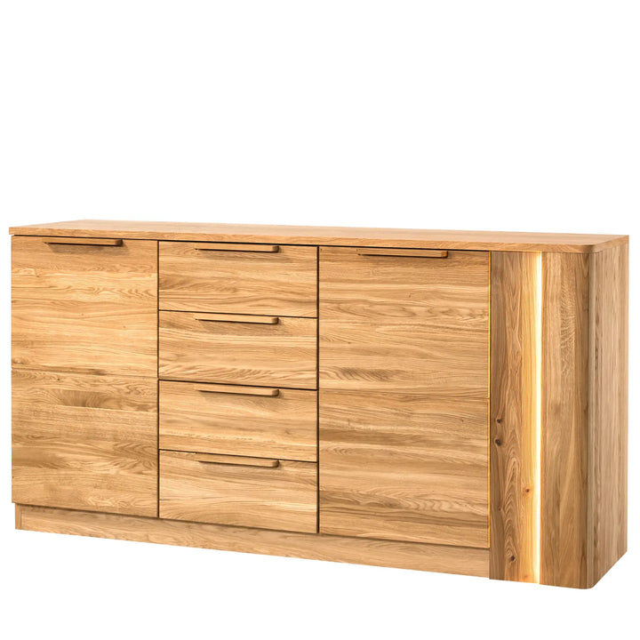 Commode en chêne miel LONDON 46, 180X92X43 cm | VESKOR