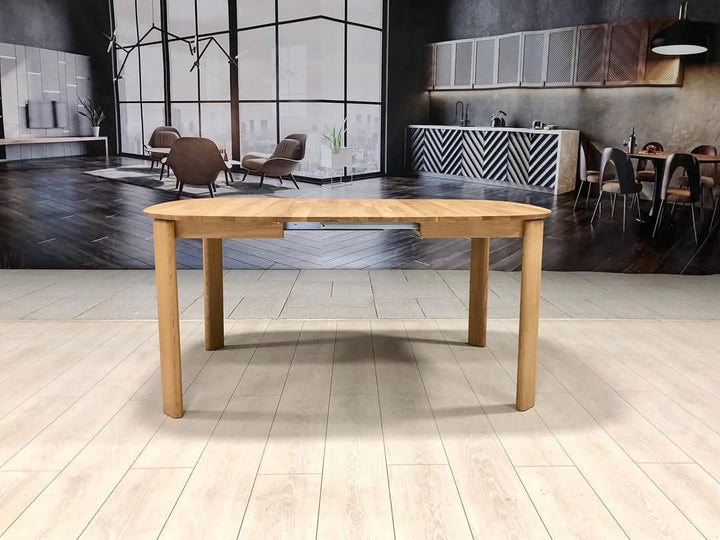 Table de salle à manger ronde à rallonge en chêne massif Victoria | VESKOR