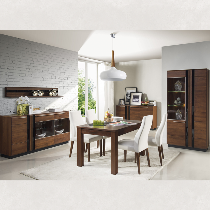 Vitrine en chêne PORTI 12, 95x198x42 cm | VESKOR