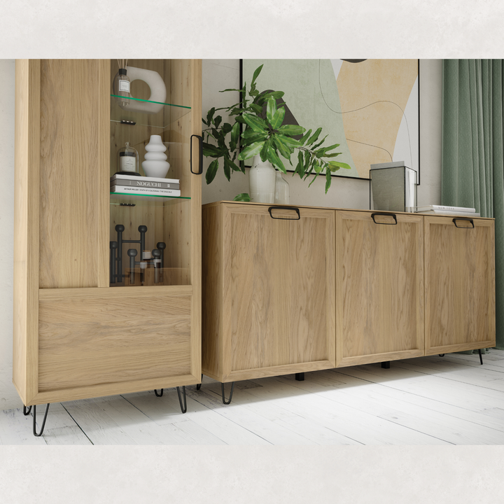 Vitrine en chêne LIMBO 10, 65×42×200 cm | VESKOR