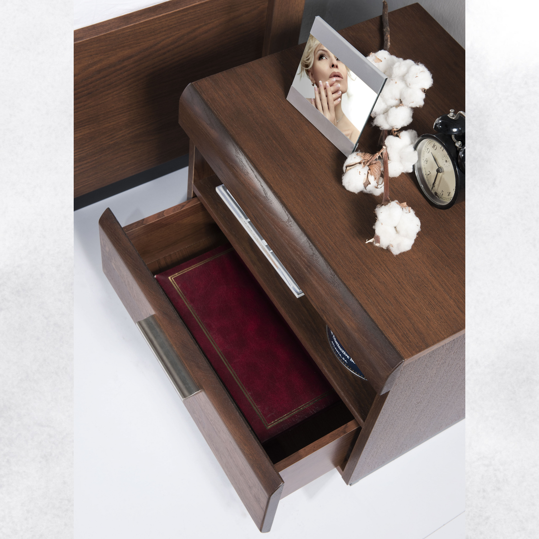 Table de chevet en chêne PORTI 79, 50x45x42 cm | VESKOR