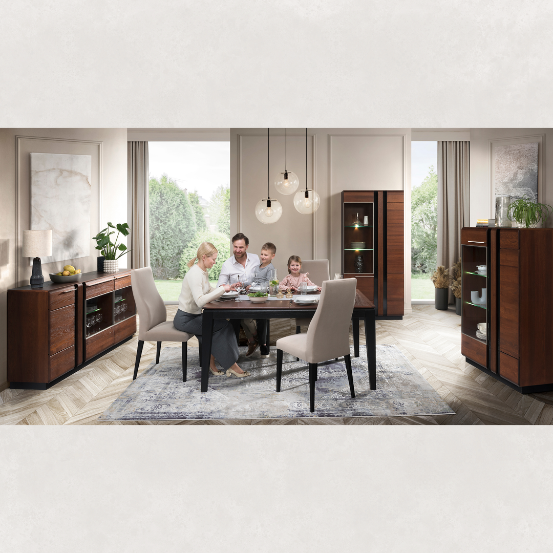 Vitrine en chêne PORTI 15, 95x145x42 cm | VESKOR