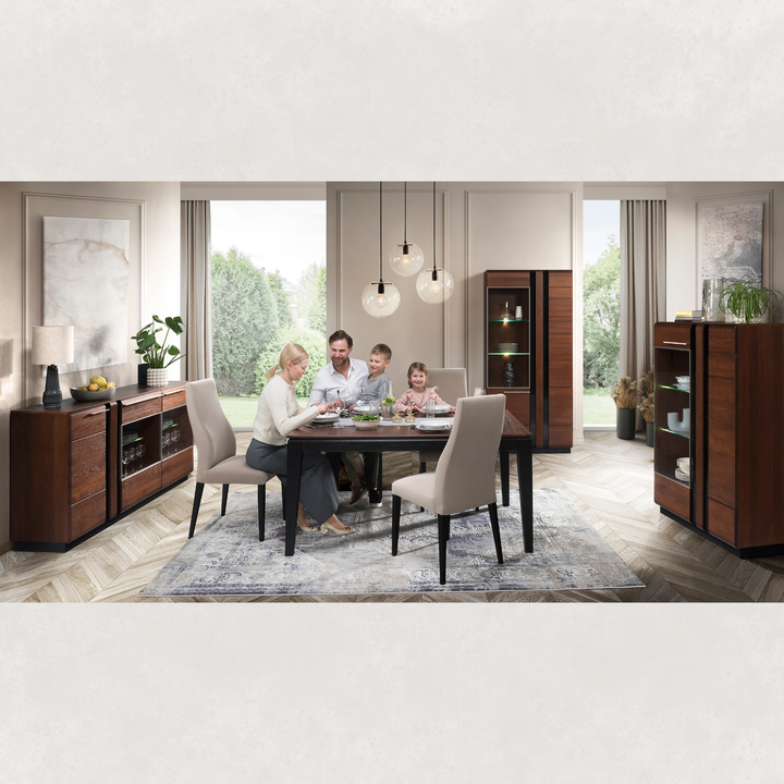 Vitrine en chêne PORTI 15, 95x145x42 cm | VESKOR