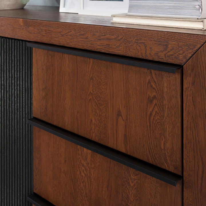 Meuble TV en chêne PARIS 25, 180X47x42 cm. | VESKOR