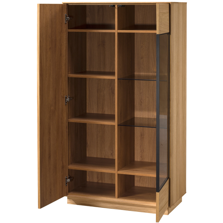 Vitrine en chêne miel JOIN 15, 80×40×144 cm | VESKOR