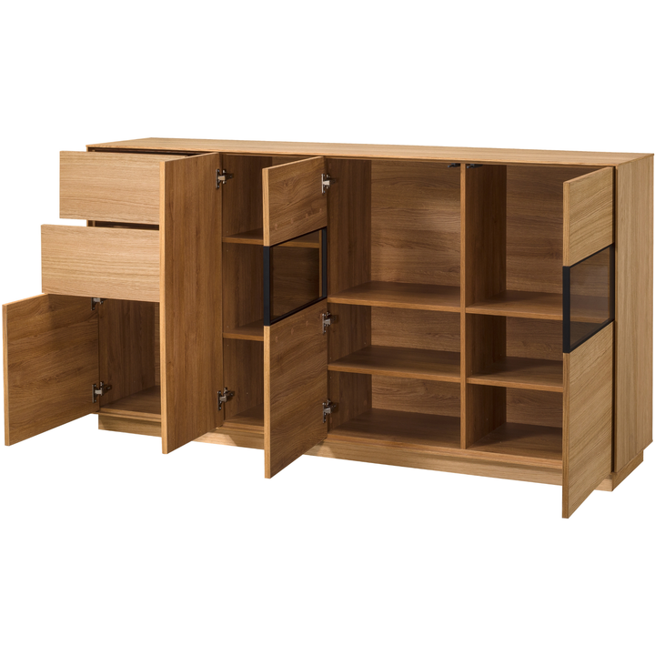 Commode JOIN 47 en chêne miel, 190 × 99 × 40 cm | VESKOR