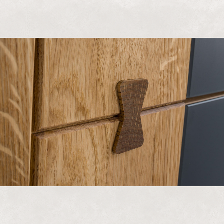 Meuble TV en chêne MINURA 25, 195×40×62 cm | VESKOR