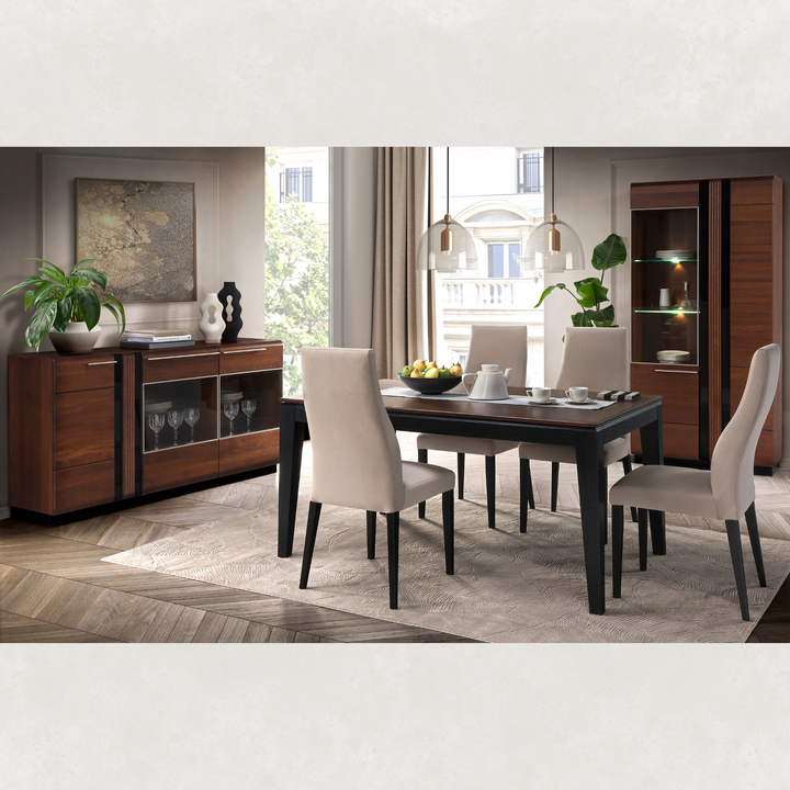 Vitrine en chêne PORTI 12, 95x198x42 cm | VESKOR