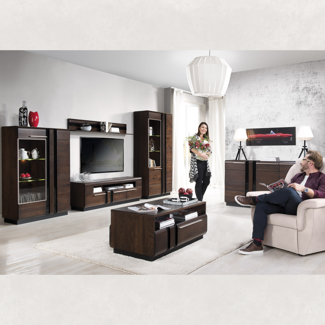 Meuble TV en chêne PORTI 25, 160x51x42 cm, VESKOR | VESKOR