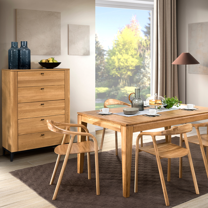 Commode en chêne OPORTO 75, 90x128x42 cm | VESKOR