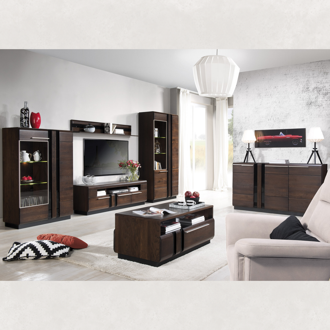 Meuble TV en chêne PORTI 25, 160x51x42 cm, VESKOR | VESKOR