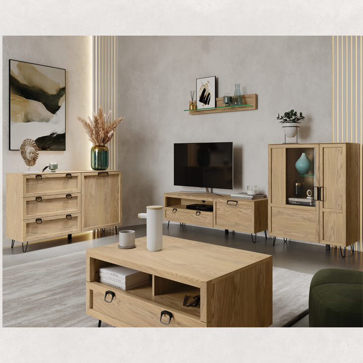 Vitrine en chêne LIMBO 15, 95×42×124 cm | VESKOR