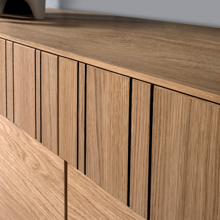 Commode JOIN 47 en chêne miel, 190 × 99 × 40 cm | VESKOR