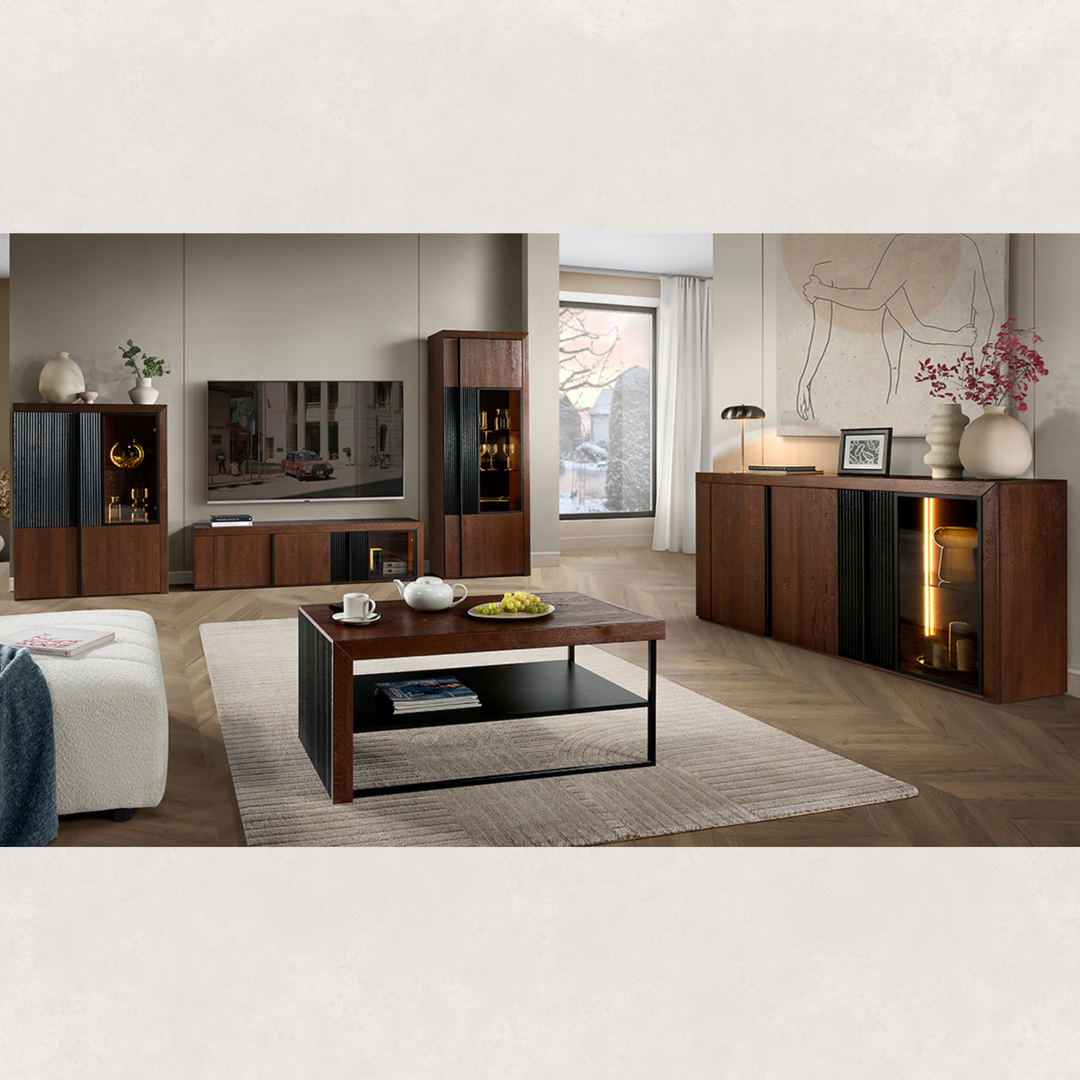 Meuble TV en chêne PARIS 25, 180X47x42 cm. | VESKOR