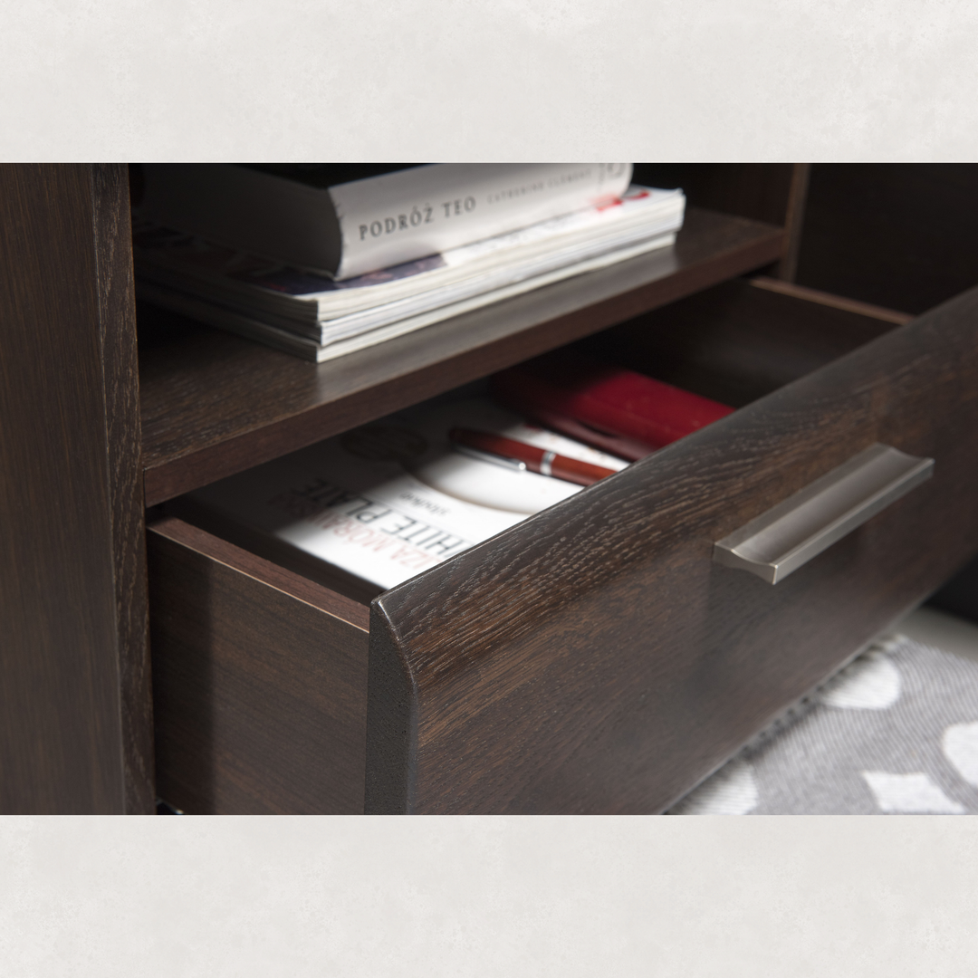 Table de chevet en chêne PORTI 79, 50x45x42 cm | VESKOR