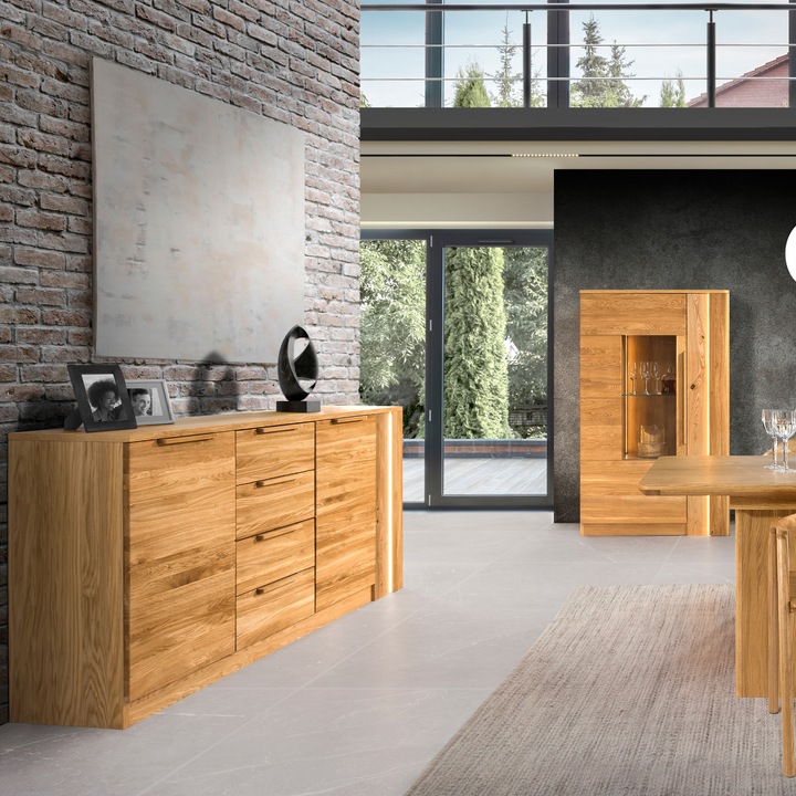 Commode en chêne miel LONDON 46, 180X92X43 cm | VESKOR