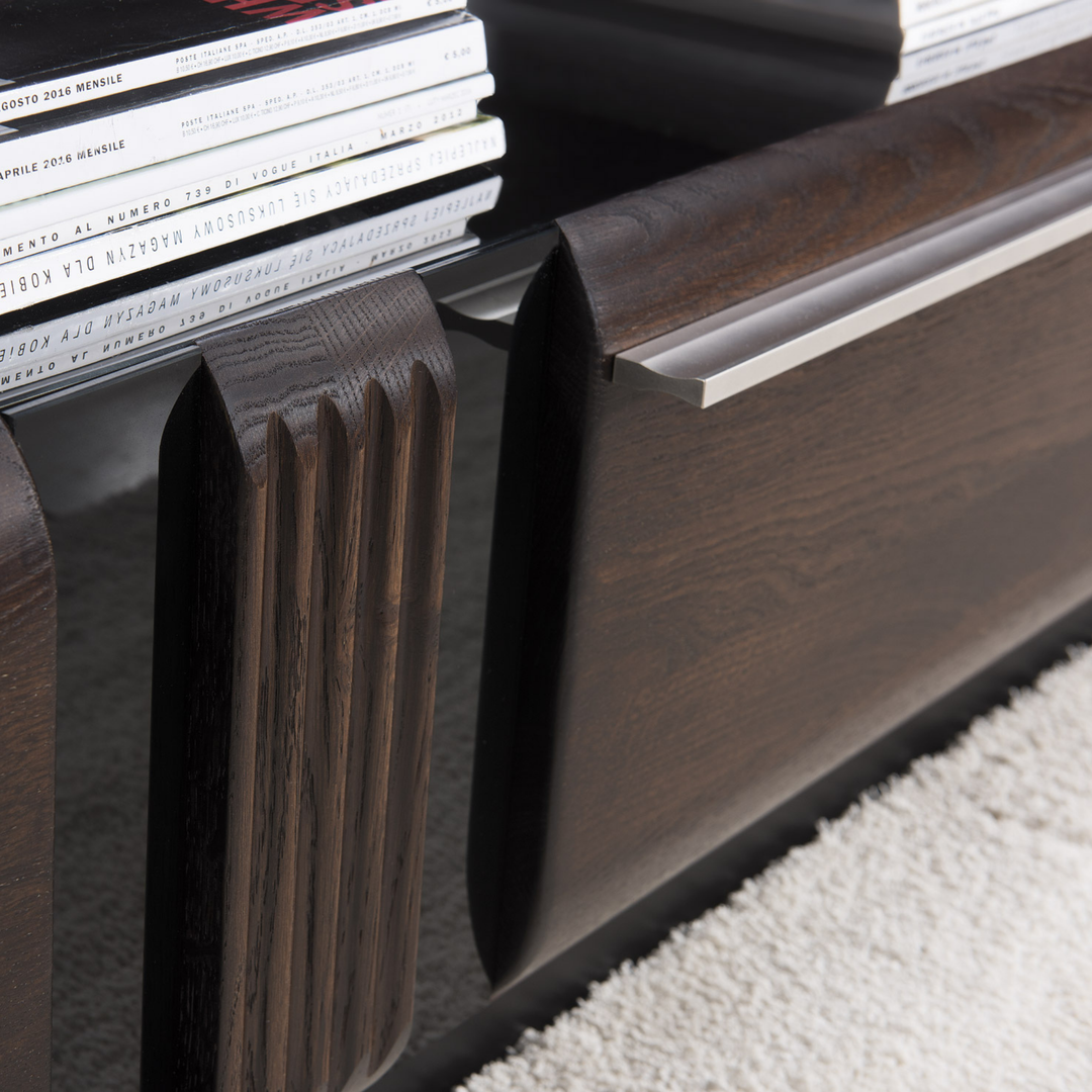 Meuble TV en chêne PORTI 25, 160x51x42 cm, VESKOR | VESKOR