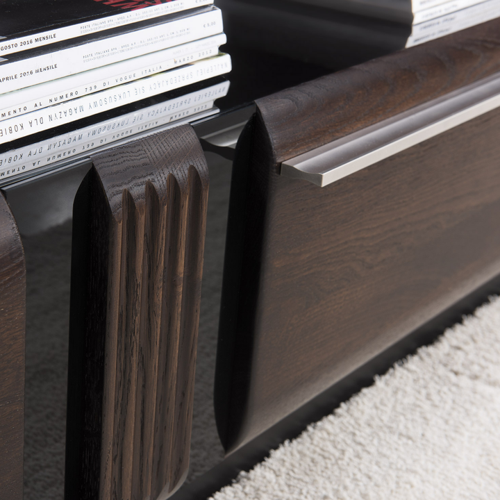 Meuble TV en chêne PORTI 25, 160x51x42 cm, VESKOR | VESKOR