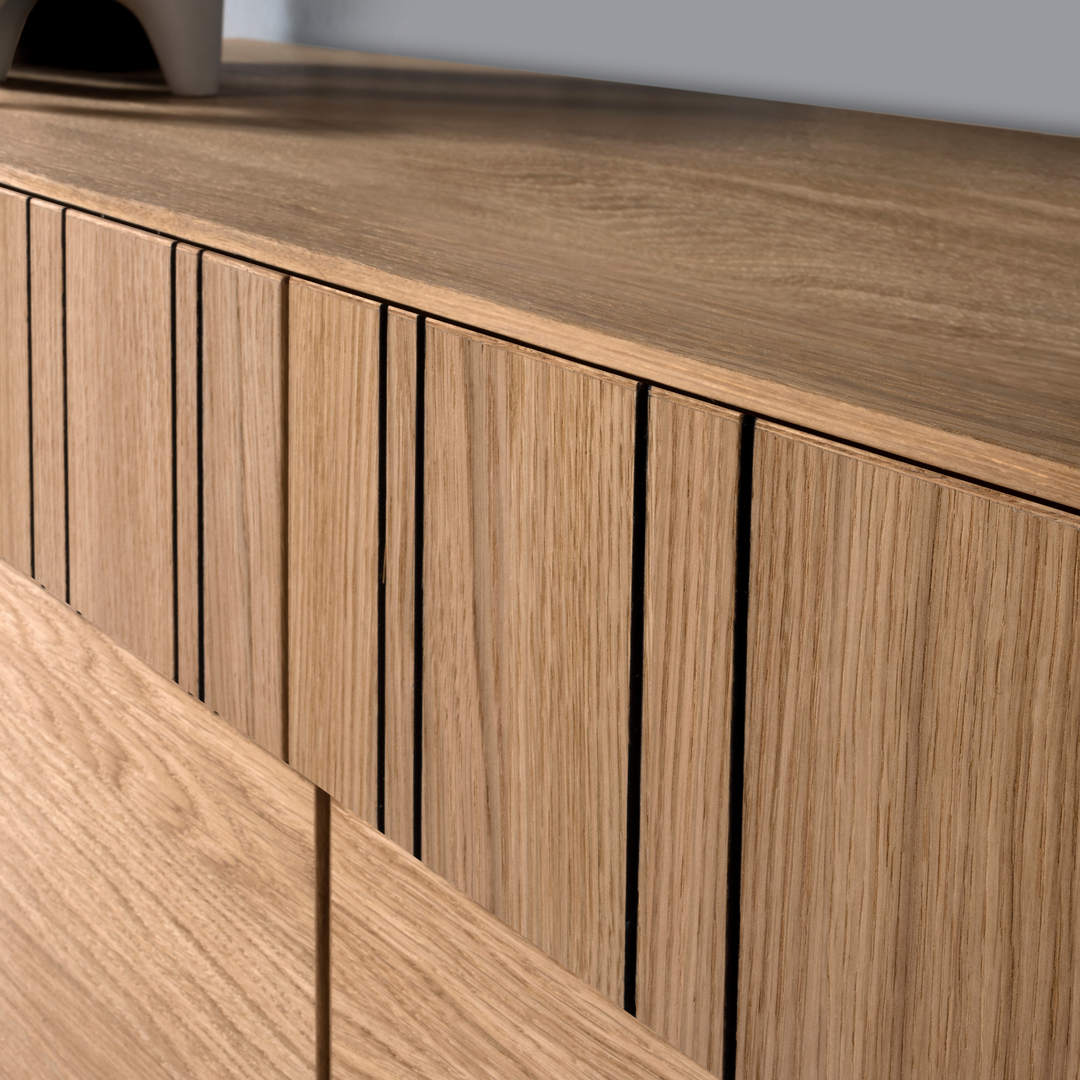 Meuble TV JOIN 25 en chêne miel, 180×52×40 cm | VESKOR