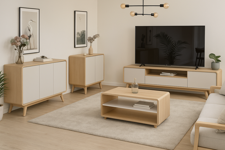 Table basse en bois massif OSLO, 100x60x43 cm | VESKOR