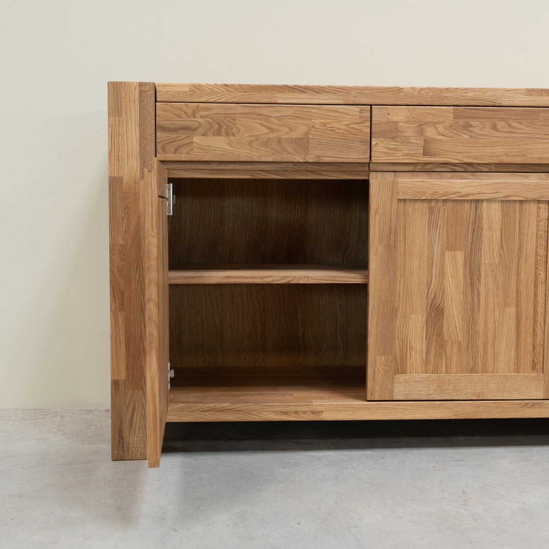 Buffet en chêne massif BALDER, 160x44x82 cm, VESKOR | VESKOR
