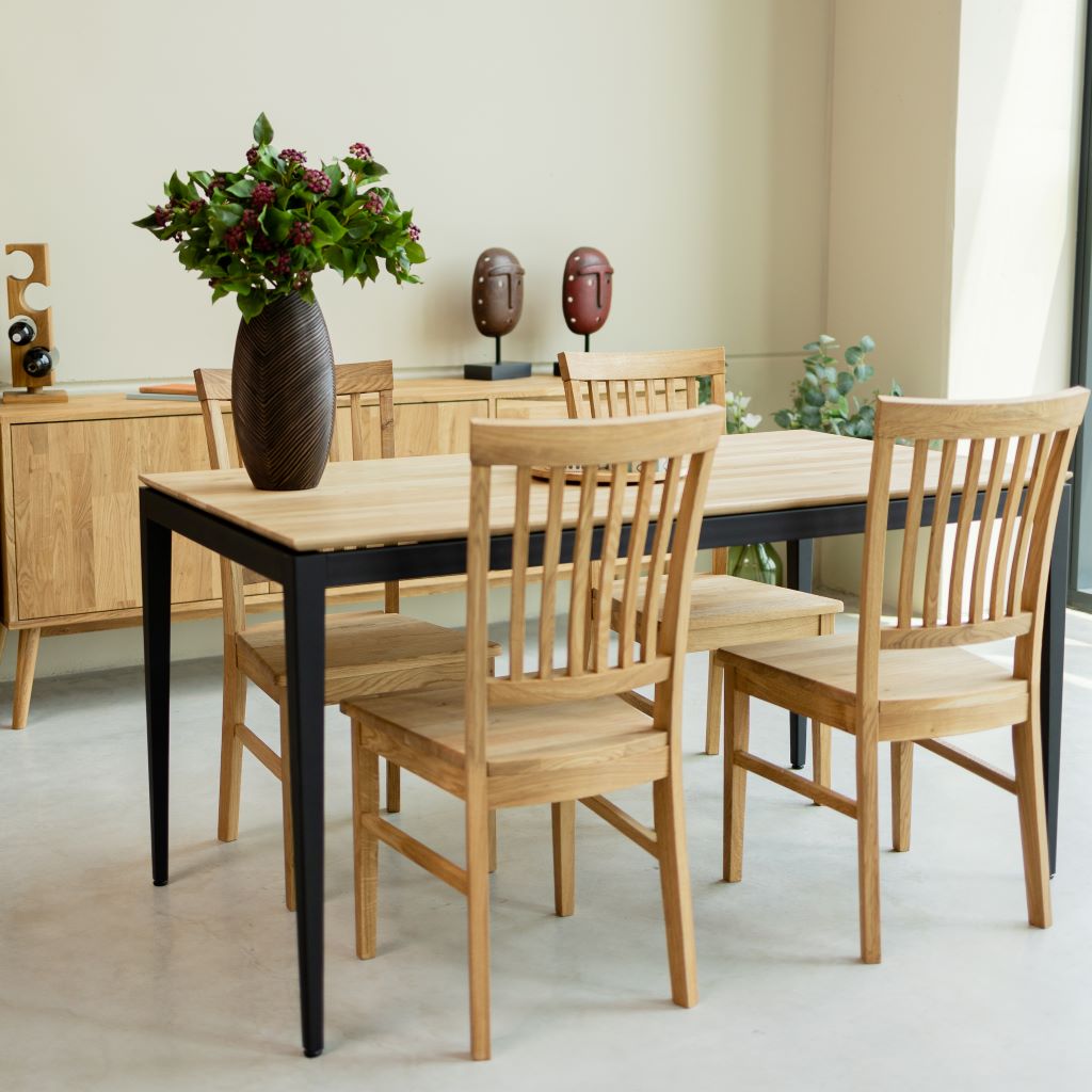 VESKOR Chaise de salle à manger en chêne massif de la collection Provance Meubles nordiques au design moderne