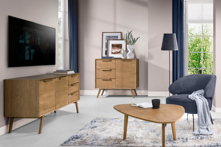 Commode rustique en chêne LEO 12, 105×49,5×100,7 cm | VESKOR