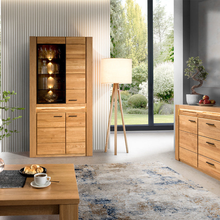 VELVET 12 vitrine en chêne, 110x42x200 cm | VESKOR