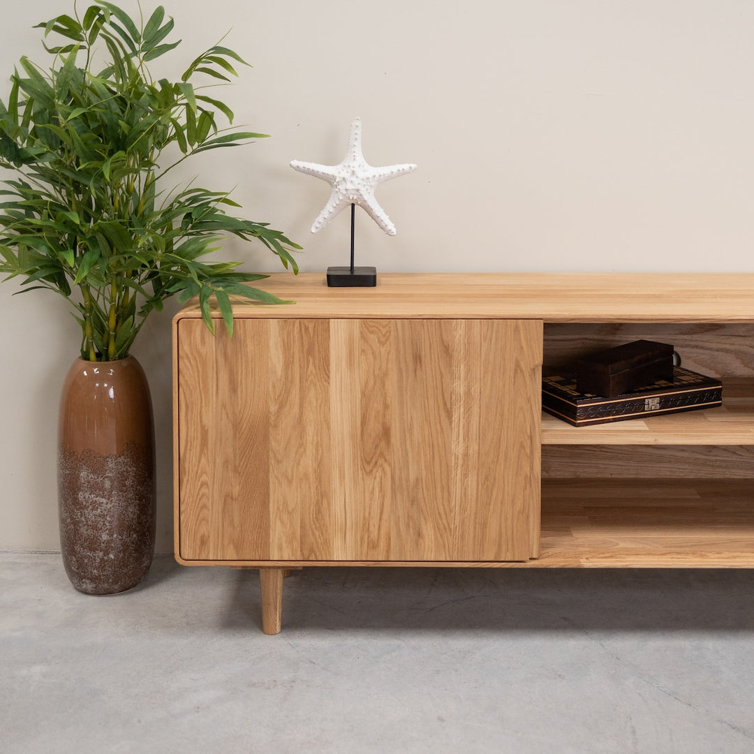 Meuble TV en bois de chêne AMANDI | VESKOR