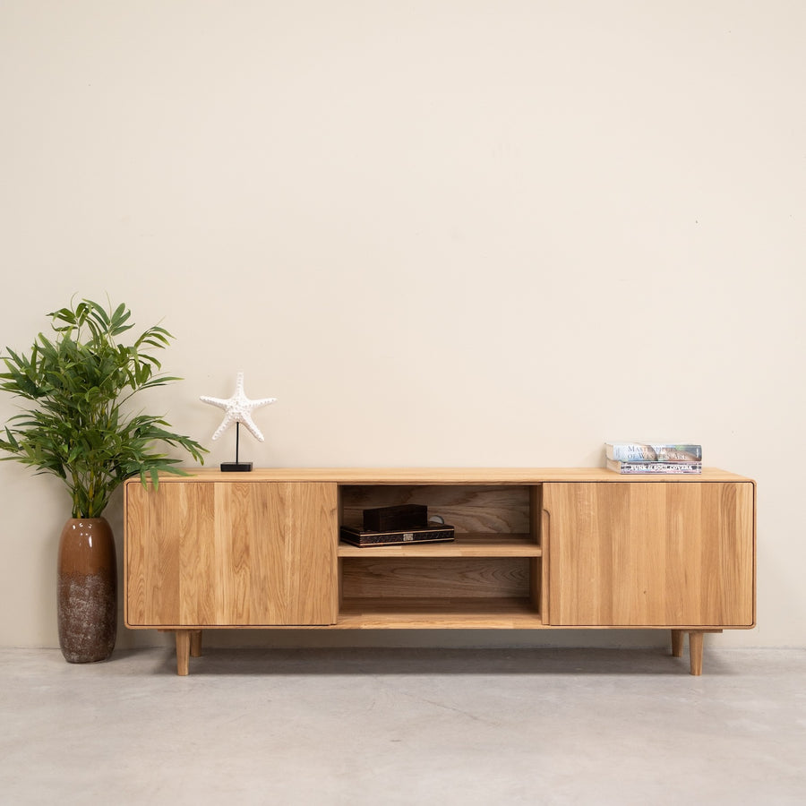Meuble TV en bois de chêne AMANDI | VESKOR