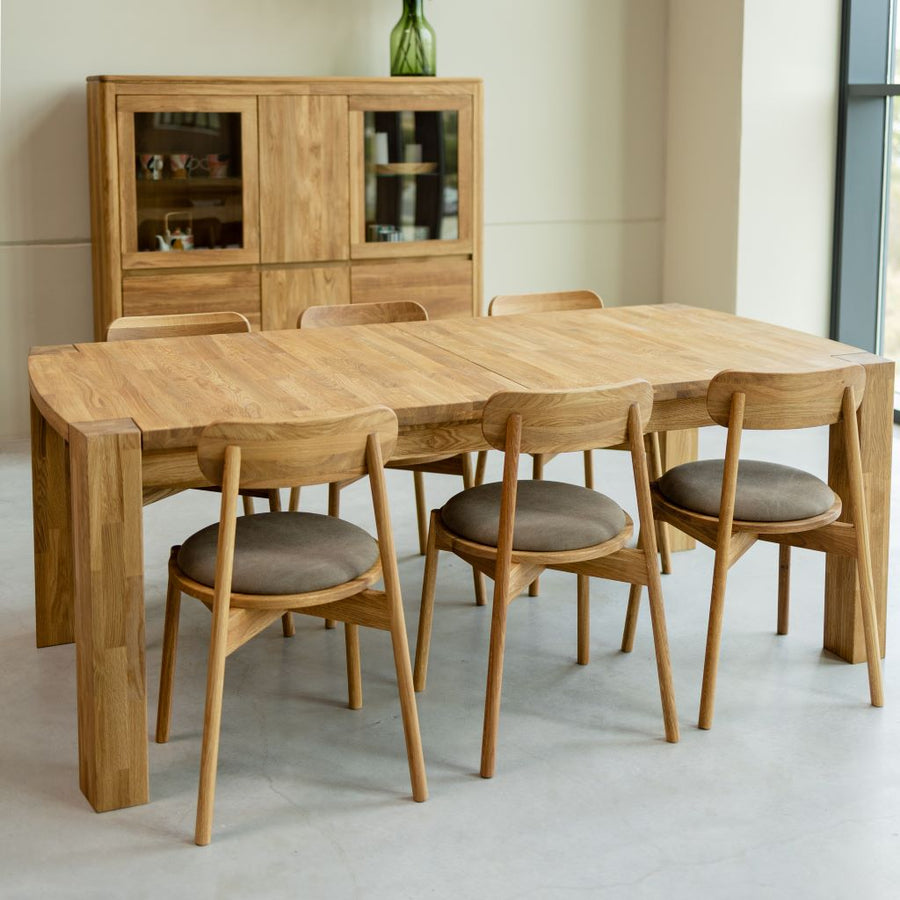VESKOR Table de salle à manger rectangulaire extensible Balder en chêne massif Meubles nordiques modernes