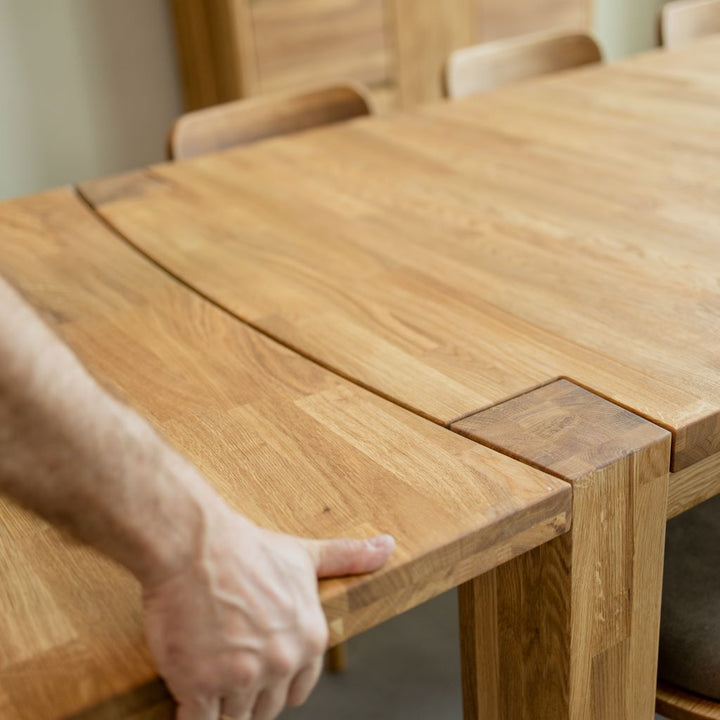 VESKOR Table de salle à manger rectangulaire extensible Balder en chêne massif Meubles nordiques modernes