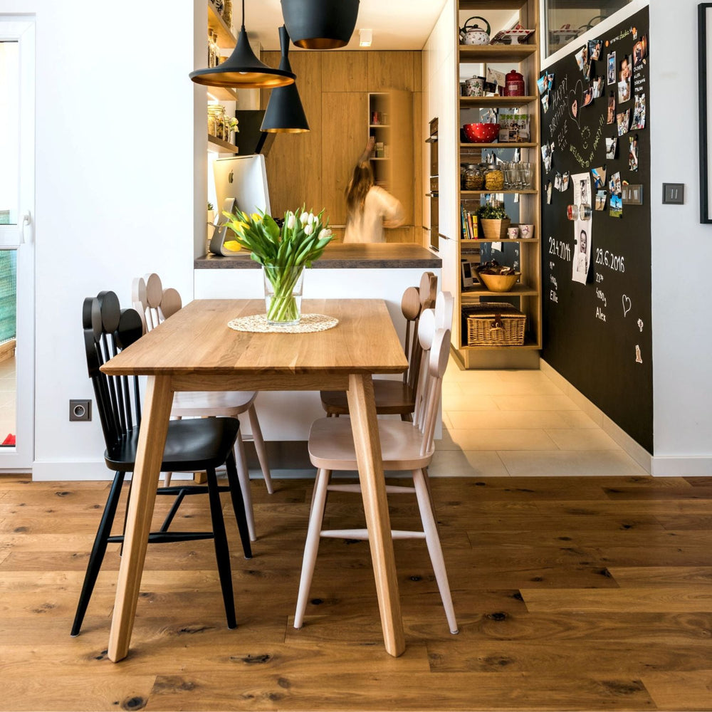 Table de salle à manger fixe en bois massif PREMIER | KARPIS