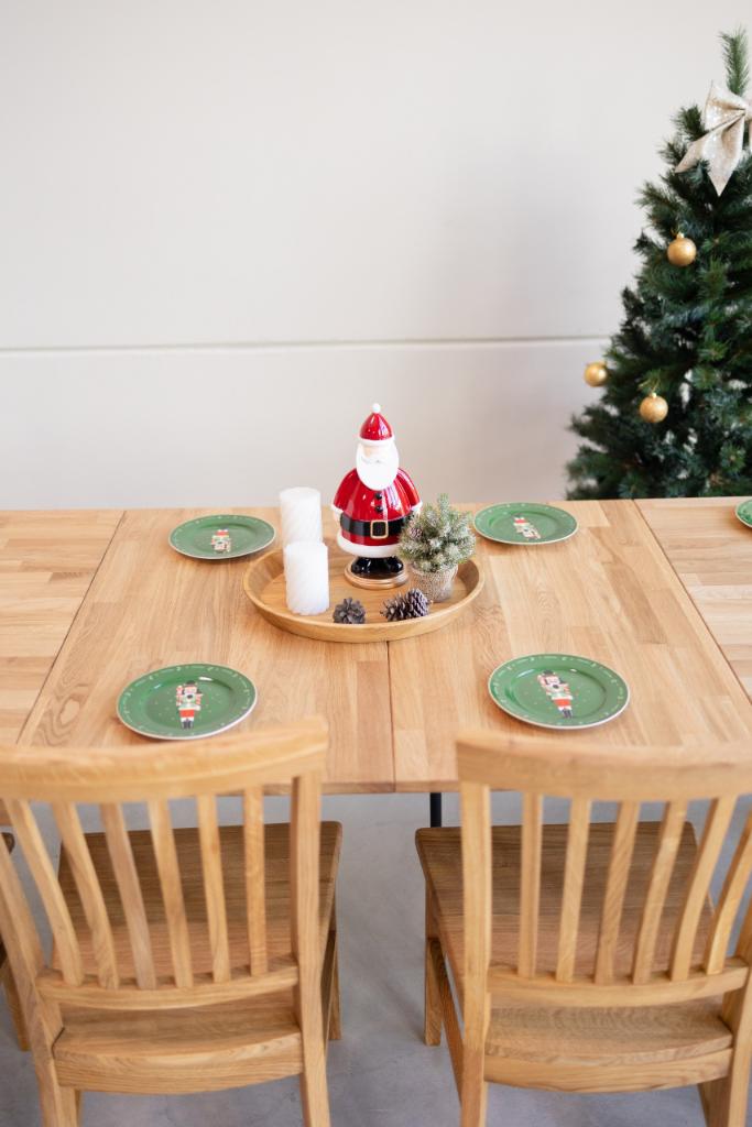 Table de salle à manger à rallonge VESKOR Ontario chêne massif Meubles modernes nordiques