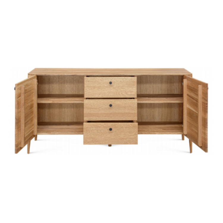 VESKOR Buffet Dresser Commode en chêne massif Narvik